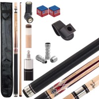 Stecca biliardo pool-(carambola 15 palle) Fury Pool Cues  AG A123 Brown Pro. Stecca smontabile 2pz. calcio e punta, cm.147. Punta in acero, cuoio diametro m.12,8, impugnatura in lino irlandese, con coprifilo, Cuetec Bowtie , ricambi e omaggio.