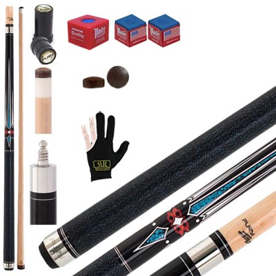 Stecca biliardo pool-(carambola 15 palle) Fury Pool Cues  AG A124 Brown Pro. Stecca smontabile 2pz. calcio e punta, cm.147. Punta in acero, cuoio diametro m.12,8, impugnatura in lino irlandese, con coprifilo, accessorio, ricambi e omaggio.