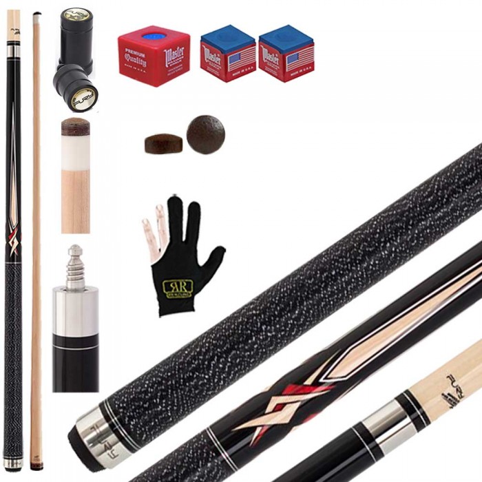 Stecca biliardo pool-(carambola 15 palle) Fury Pool Cues  AG A122 Brown Pro. Stecca smontabile 2pz. calcio e punta, cm.147. Punta in acero, cuoio diametro m.12,8, impugnatura in lino irlandese, con coprifilo, fodero Basic, ricambi e omaggio.