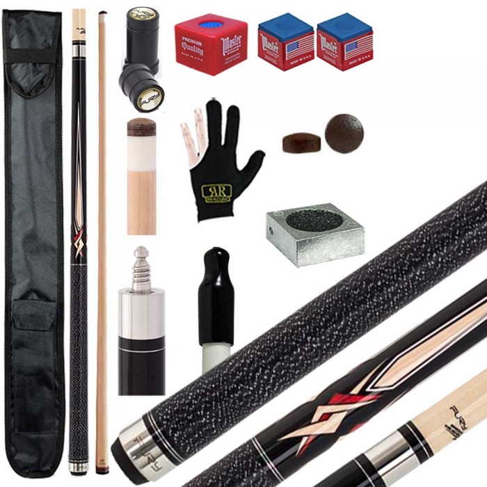 Stecca biliardo pool-(carambola 15 palle) Fury Pool Cues  AG A122 Brown Pro. Stecca smontabile 2pz. calcio e punta, cm.147. Punta in acero, cuoio diametro m.12,8, impugnatura in lino irlandese, con coprifilo, fodero Basic, ricambi e omaggio.