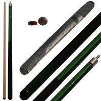 Stecca Pool Jolly verde due pezzi  lunghezza stecca 145 cm  diametro cuoio 13 mm  peso standard 19 oz, 2 cuoi, foderino omaggio