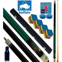 Buffalo Casinò Explosion stecca biliardo pool, tutte le discipline. Stecca 2pz. cm.145 cuoio  mm.12, con valigetta porta stecca, ricambi e omaggio.