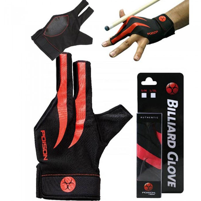 Poison (by Predator) Billiar Glove guanto biliardo in Lycra Tg. L-XL giocatore destro.