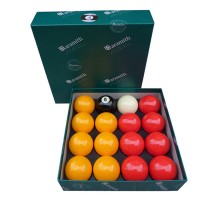 Aramith The Belgian Billiard Balls Premier Casinò  bilie biliardo disciplina pool inglese   mm.50,8. 7 biglie gialle, 7 rosse, una nera numerata e  una bianca battente.