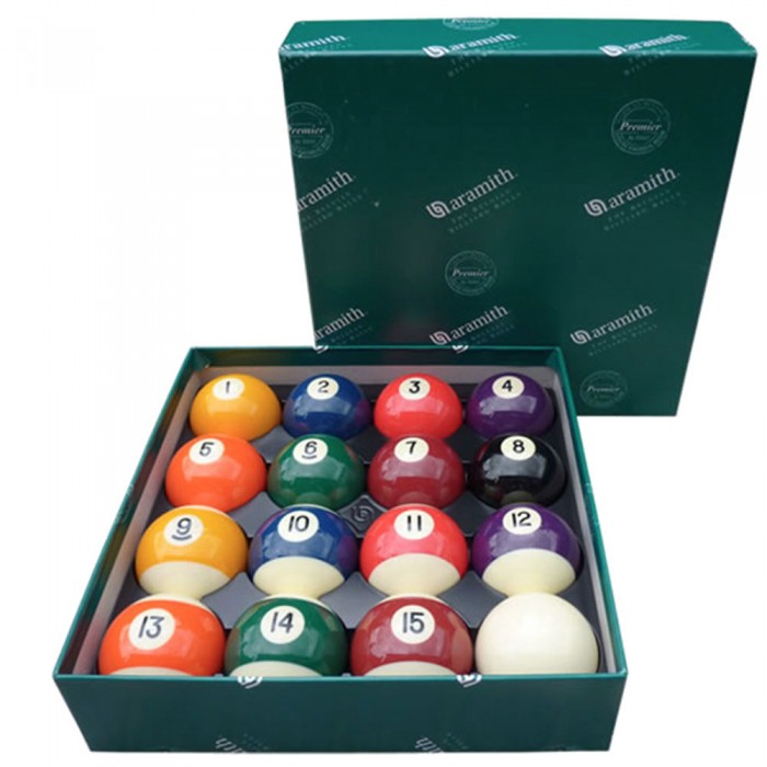 Aramith The Belgian Billiard Balls Continental bilie biliardo diametro mm.38, in resina fenolica, disciplina pool 15 biglie numerate e una bianca battente .