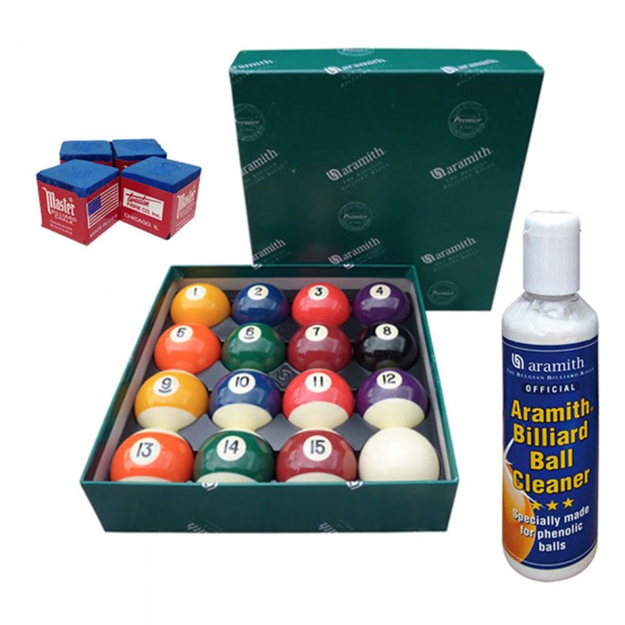 Aramith The Belgian Billiard Balls Continental bilie biliardo diametro mm.38, in resina fenolica, disciplina pool 15 biglie numerate e una bianca battente , con Aramith ball cleaner e omaggio.