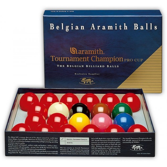 Snooker Set di palline da biliardo Aramith Tournament Champion PRO-CUP  - Diametro di 52,5 mm - 2 "1/16 