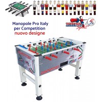 Calcio balilla Roberto Sport Competition, omologato FICB, coppia manopole Pro Italy professionali colori Rosso, Blu.