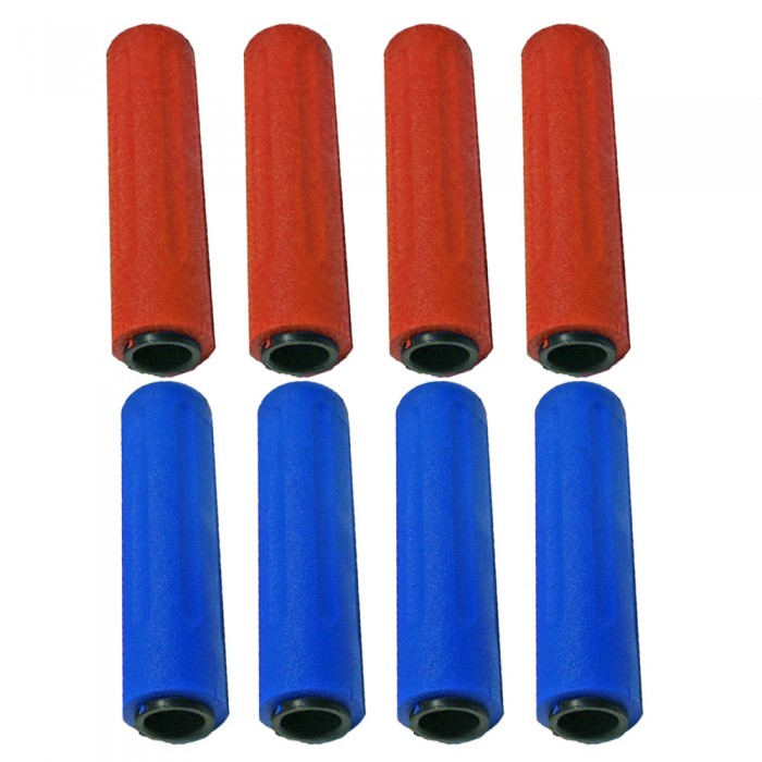 Calcio balilla Roberto Sport otto (8) manopole originali Professional per aste diametro mm.18 colori rosso, blu 