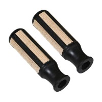 Calcio balilla coppia manopole per calcetti Garlando in gomma con inserti in legno, adatte aste diametro mm.16.
