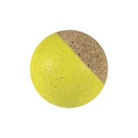 Calcio Balilla set di 10 palline silenziose in sughero naturale giallo, diametro mm.34, peso gr. 13.