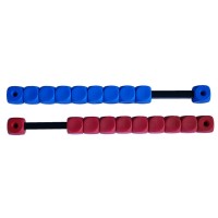 Calcio Balilla Coppia di segnapunti a dieci (10) cubetti colori rosso e blu, da installare sugli opposti lati corti del campo (lato portiere)
