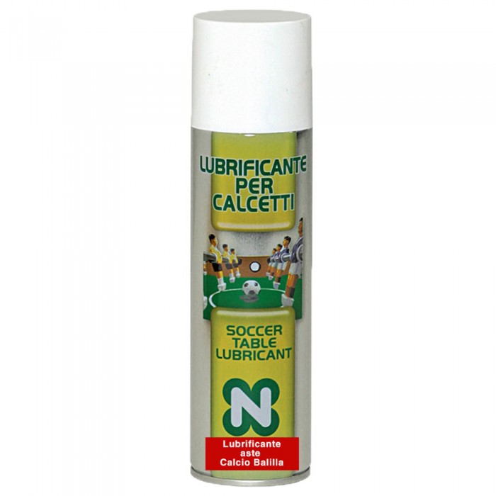 Calcio Balilla  Lubrificante per aste calcetto in flacone spray 250ml, eccellente sia per calcetti per esterno che per interno.