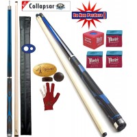 Stecca biliardo pool Collapsar P3 professional. smontabile 2 pz. calcio e punta. Lunghezza complessiva cm.148 con cuoio diametro mm.13, peso 19/20oz. Dotazione accessori, ricambi e omaggio.