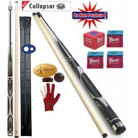 Stecca biliardo pool Collapsar P5 professional. smontabile 2 pz. calcio e punta. Lunghezza complessiva cm.148 con cuoio diametro mm.13, peso 19/20oz. Dotazione accessori, ricambi e omaggio.