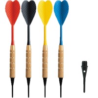 Dardi set di 48 Freccette Soft Tip, punta in plastica, tipo HT 1-4 BSF 16gr. Con 200 punte Goldstar di ricambio.