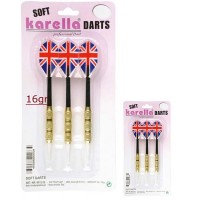 Dardi Karella soft  England 2 set da tre freccette, 16gr. punta plastica.