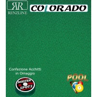  Colorado panno per tavolo biliardo 43% lana e 57% poliestere. Taglio panno cm.260x168 per biliardo Pool 7 piedi, campo da gioco cm.200x100. Acchitti in omaggio.