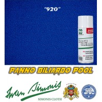 Panno biliardo Pool Iwan Simonis 920 royal blue. Taglio cm. 280x195 copertura piano e sponde biliardo pool 9 piedi campo da gioco cm. 254x127, ardesia cm. 272x145, con omaggio.