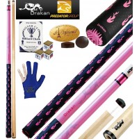 Drakan by Predator, DM Fire Pink stecca biliardo 2pz, cm.147, cuoio  mm.11,8.Tutte le discipline pool, con accessori, ricambi e omaggi.