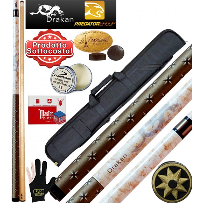 Drakan by Predator Earth stecca pro biliardo pool carambola 2pz, cm.147, cuoio mm.11,8, con fodero Renzline Duke, accessori, ricambi e omaggi. Speciale Prezzo, Prodotto Sottocosto! Drakan by Predator Earth stecca pro biliardo pool carambola 2pz, cm.147, cuoio mm.11,8, con fodero Renzline Duke, accessori, ricambi e omaggi. Speciale Prezzo, Prodotto Sottocosto!