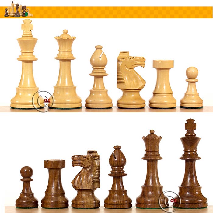 ♞ Nuovo di zecca a mano ♚ IN LEGNO ROSSO PEZZI degli scacchi ♖ 