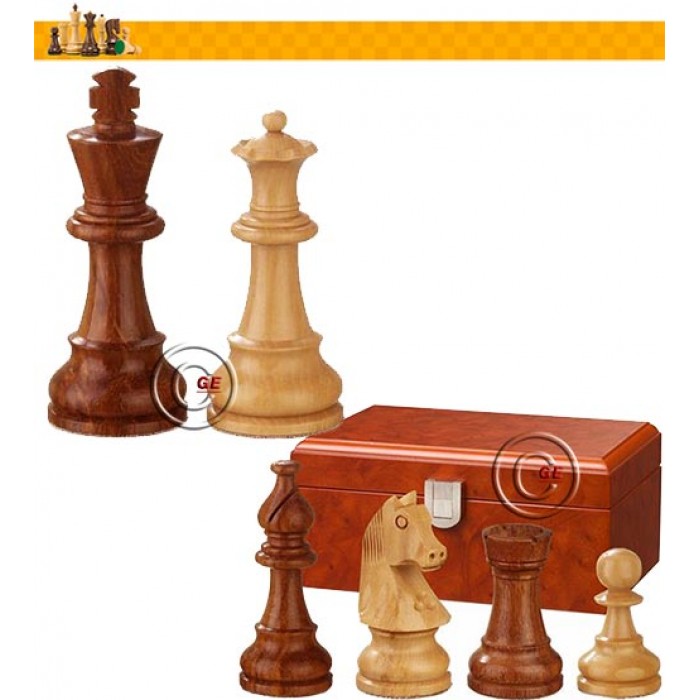 NOCE in legno set di scacchi tedesco Staunton Handcraft ponderata Sheesham PEZZI 16" 