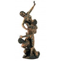 Statua il Ratto delle Sabine by Giambologna, in resina bronzata rifinita a mano cm.39. Elegante oggetto firmato Italfama Firenze.