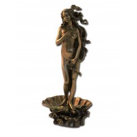 Statua della Venere nascente di Botticelli, in resina bronzata rifinita a mano cm.29. Italfama Firenze.