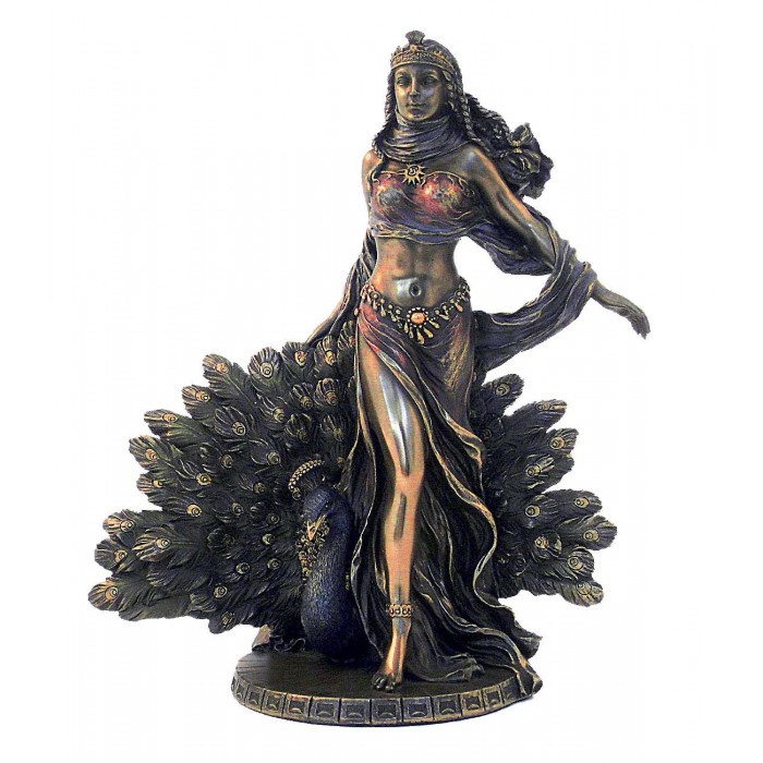 Statua in resina bronzata raffigurante Hera dea del matrimonio . Statua  interamente rifinita a mano in ogni dettaglio e bronzata, altezza cm.26. Elegante idea regalo della Italfama di Firenze-Italia. SR72332.