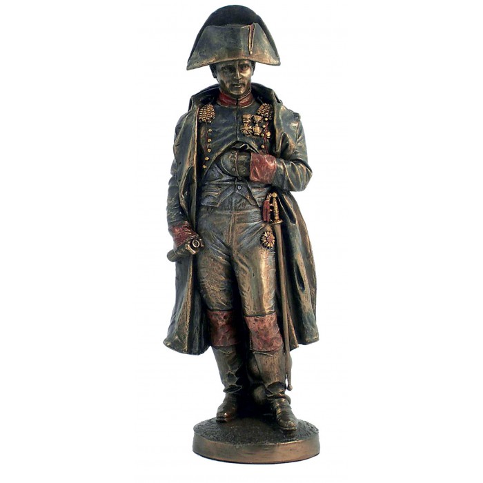 Statua Napoleone Bonaparte riproduzione in resina bronzata altezza cm.28. Elegante prodotto firmato. Italfama Firenze.