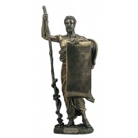 Statua in resina bronzata raffigurante Ippocrate. Statua  interamente rifinita a mano in ogni dettaglio e bronzata, altezza cm. Ht. 33.50 cm. Elegante idea regalo della Italfama di Firenze-Italia.SR76078.