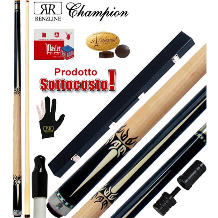 Renzline Champion KH10 Limited Edition stecca pro smontabile 2 pz., biliardo pool tutte le discipline cm. 147 punta m.13. Corredo valigetta portastecca, accessori, ricambi e omaggio. Speciale prezzo! Renzline Champion KH10 Limited Edition stecca pro smontabile 2 pz., biliardo pool tutte le discipline cm. 147 punta m.13. Corredo valigetta portastecca, accessori, ricambi e omaggio. Speciale prezzo!