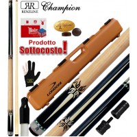 Renzline Champion KH10 Limited Edition stecca pro smontabile 2 pz., biliardo pool tutte le discipline cm. 147 punta  m.13. Corredo valigetta porta stecca Longoni Shuttle, accessori, ricambi e omaggio. Speciale prezzo!