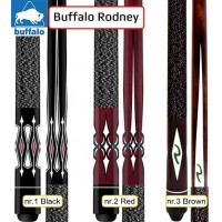 Buffalo Rodney nr.1 Black quattro (4) stecche biliardo smontabili 2 pz. biliardo con buche pool (carambola). L. cm.145, punta  mm.12,5, con Tweeten Kit Repair e proteggi cuoio omaggio.