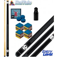 Buffalo Skully stecca biliardo smontabile 2 pz. tutte le discipline pool. Lunghezza cm.130, punta  mm.12, con ricambi e omaggio.