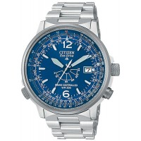 Citizen AS2020-53L Pilot Radiocontrollato Acciaio, quadrante blu